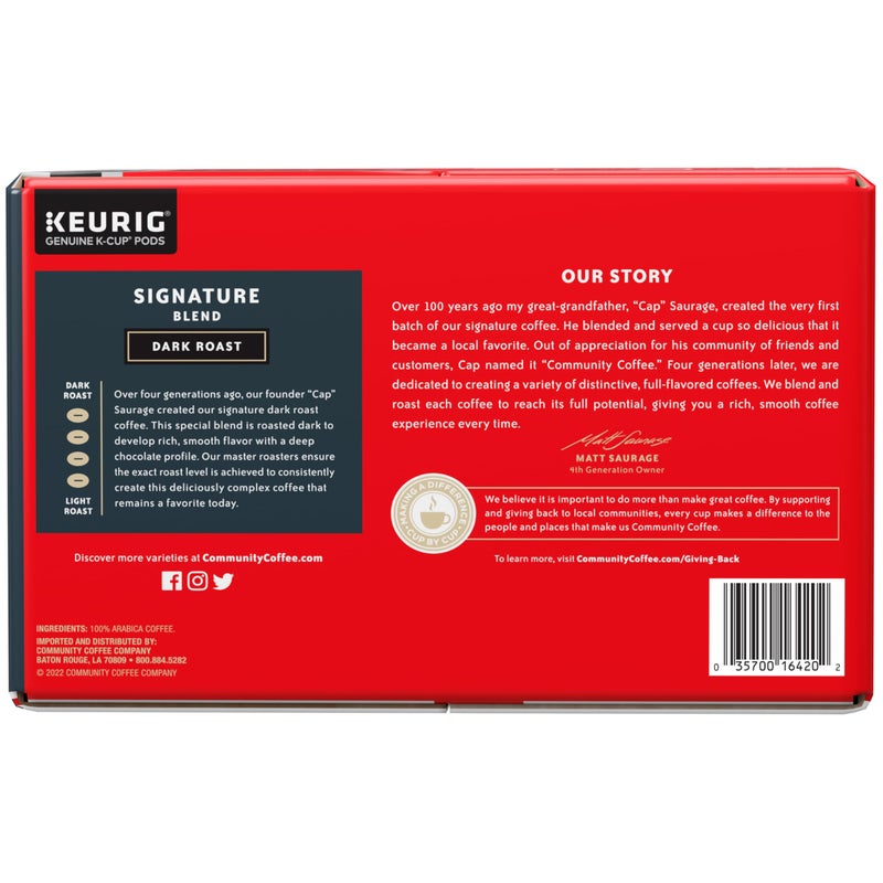 Community Coffee Signature Blend 72 Count Coffee Pods, Dark Roast, Compatible with Keurig 2.0 K-Cup Brewers, Box of 72 Pods (Pack of 1) - Image 5